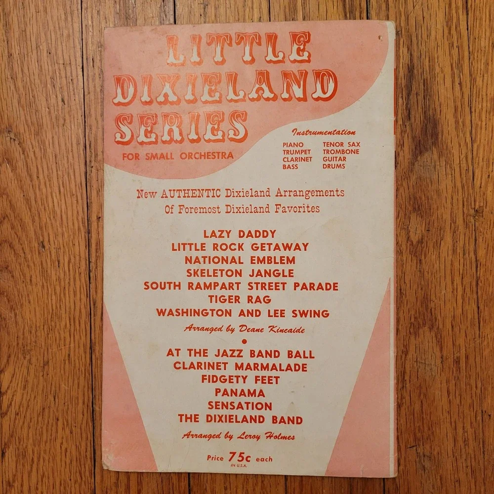 Combo Orks No 2 Small Dance Band Sheet Music Eb Bb‎ C Books Paul Hill Vintage